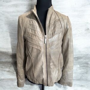 Bernardo Vintage Distressed Leather Jacket